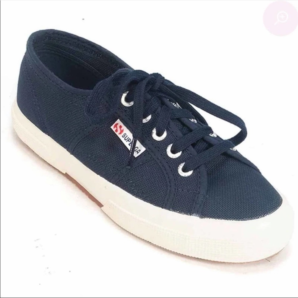 Superga 2750 Cotu Classic Canvas Cotton Lace Up Sneakers Black EU 39/M 6.5/W8